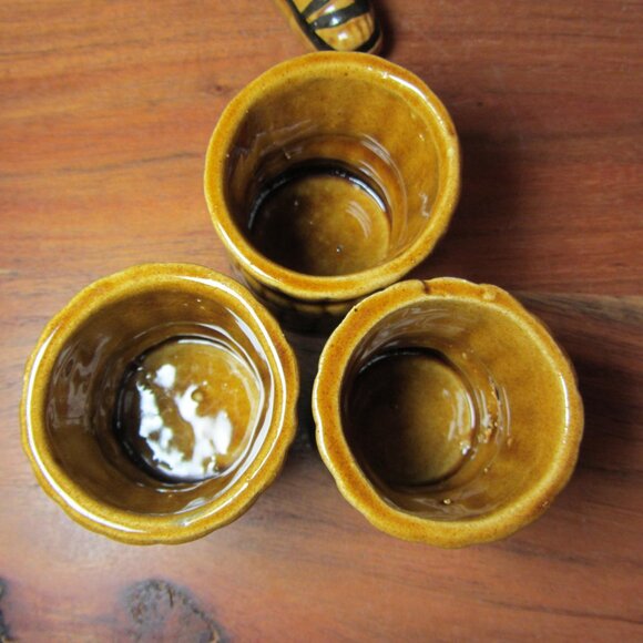 siesta man ceramic decanter vintage mexico & 6 shot glasses (about 3 oz) (W5773) - Picture 7 of 15